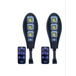 2 τεμάχια ηλιακή λάμπα LED 1200W IP65 + βραχίονες στήριξης