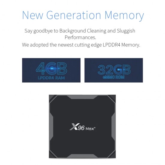 Amlogic X96 MAX Plus 905X3 multimedia player, Smart TV Box, Android 9, 8K, 4GB Ram, 32GB μνήμη 2.4G/5G WIFI, USB 3.0