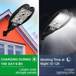 2 τεμάχια ηλιακή 2400W LED IP65 + υποστυλώματα