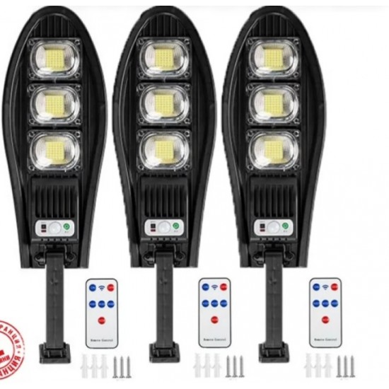 3 τεμάχια ηλιακών λαμπτήρων LED 1200W IP67 + βάσεις