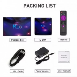 K10 Smart TV Box - 4GB RAM/64GB ROM, Android, Ultra 8K TV Box, Bluetooth