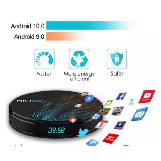 HK1 MAX Smart TV Box - 2GB RAM/16GB ROM, Android Ultra 8K TV Box, Bluetooth 4.0 5G