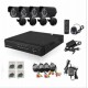 Σετ 4 καμερών παρακολούθησης βίντεο HD+DVR εσωτερικού/εξωτερικού χώρου
