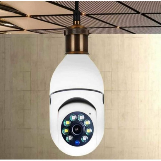 IP Περιστρεφόμενη κάμερα 360° Λάμπα κρυφής λάμπας κατασκοπείας Full HD 5MP